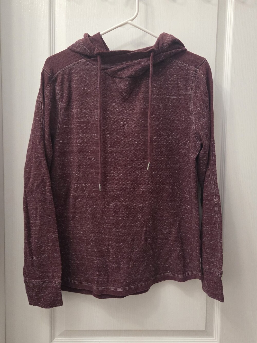 Express Men's Maroon Crewneck Hoodie Sweater